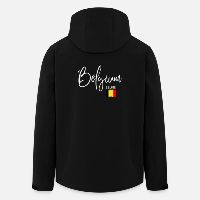 Belgian roots, I love Belgium - Men’s Recycled Softshell Jacket by Stanley/Stella - black
