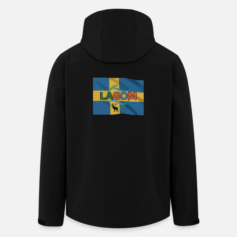 Lagom, Schweden - Recycelte Männer Softshell-Jacke von Stanley/Stella - Schwarz