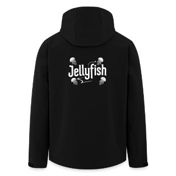 Méduse, méduse, Marin, Océan, Méduse sous-marine, Méduse - Veste softshell homme en polyester recyclé Stanley/Stella - noir - Dos - AI Model Male 185 light (185cm)