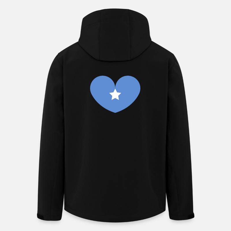 Somalia-Herzflagge - Recycelte Männer Softshell-Jacke von Stanley/Stella - Schwarz
