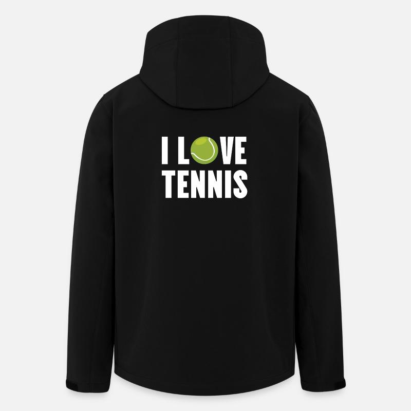 Ich liebe Tennis - Recycelte Männer Softshell-Jacke von Stanley/Stella - Schwarz