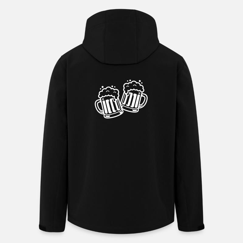 Bierkrug Prost Comic Bier - Recycelte Männer Softshell-Jacke von Stanley/Stella - Schwarz