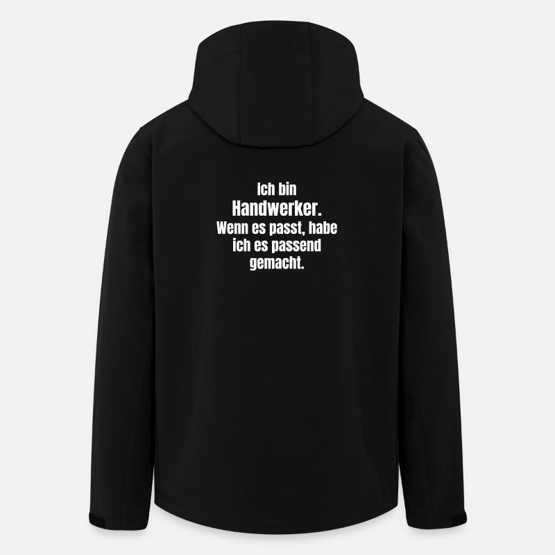 Ich bin Handwerker – Passend gemacht - Recycelte Männer Softshell-Jacke von Stanley/Stella - Schwarz