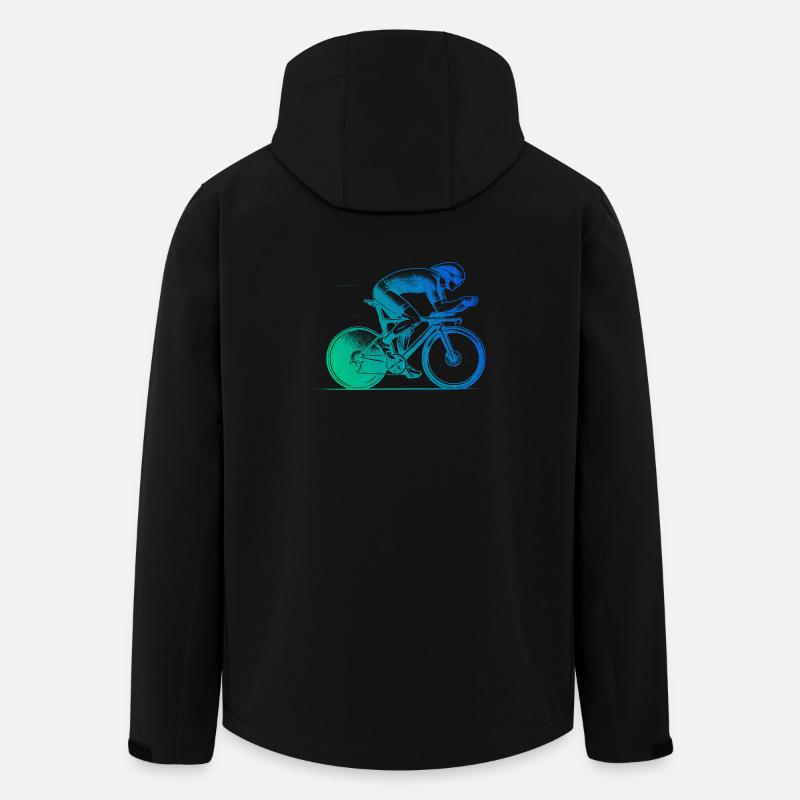 Super cadeau pour vélo de route - Veste softshell homme en polyester recyclé Stanley/Stella - noir