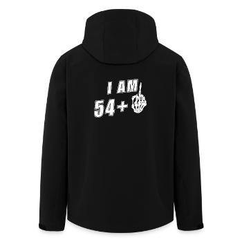 Ich bin 54 plus 1 Mittelfinger Totenkopf lustig 55 - Recycelte Männer Softshell-Jacke von Stanley/Stella - Schwarz - Hinten - AI Model Male 185 light (185cm)