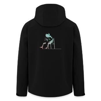 Astronaut - Recycelte Männer Softshell-Jacke von Stanley/Stella - Schwarz - Hinten - AI Model Male 185 light (185cm)