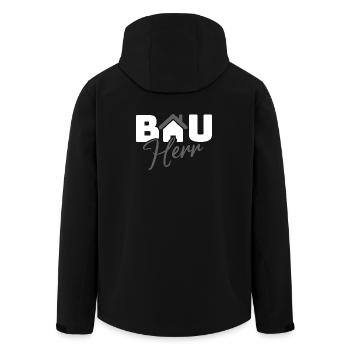 BauHaus Icon Emblem - Recycelte Männer Softshell-Jacke von Stanley/Stella - Schwarz - Hinten - AI Model Male 185 light (185cm)