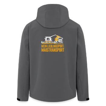 Mon sport préféré Transport de maïs Coupe-maïs - Veste softshell homme en polyester recyclé Stanley/Stella - noir - Dos - AI Model Male 185 light (185cm)