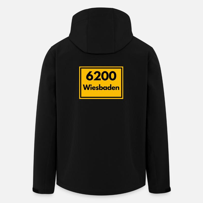 ANCIEN CODE POSTAL RETRO 6200 WIESBADEN - Veste softshell homme en polyester recyclé Stanley/Stella - noir
