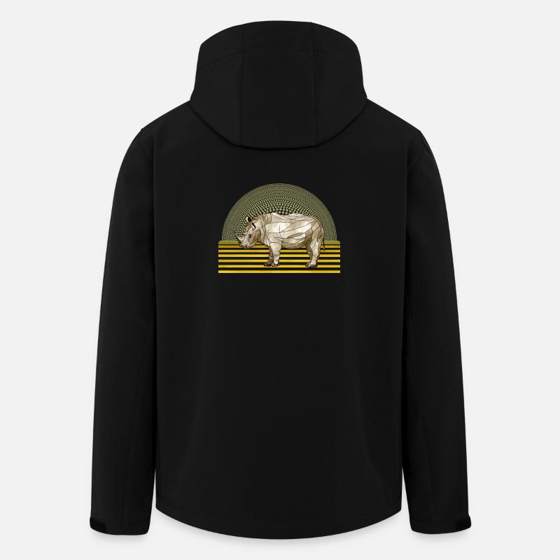 Nashorn - Recycelte Männer Softshell-Jacke von Stanley/Stella - Schwarz