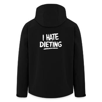 I Hate Dieting Fitness Diet Nutrition Funny - Men’s Recycled Softshell Jacket by Stanley/Stella - black - Back - AI Model Male 185 light (185cm)