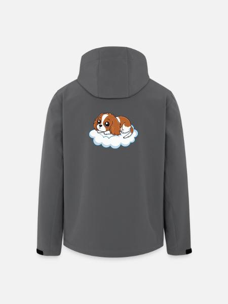 Dreamy Rider Puppy on a Cloud - Men’s Recycled Softshell Jacket by Stanley/Stella - black