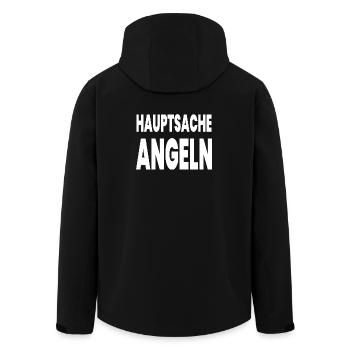 Angeln - Recycelte Männer Softshell-Jacke von Stanley/Stella - Schwarz - Hinten - AI Model Male 185 light (185cm)