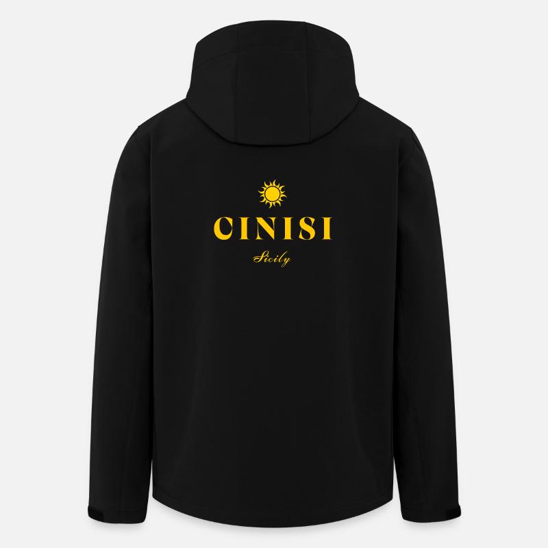 Cinisi Sizilien Sonne - Recycelte Männer Softshell-Jacke von Stanley/Stella - Schwarz