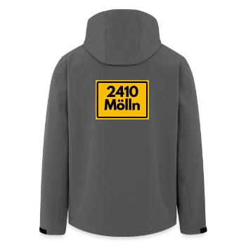 ANCIEN CODE POSTAL 2410 MÖLLN TIL EULENSPIEGEL - Veste softshell homme en polyester recyclé Stanley/Stella - noir - Dos - AI Model Male 185 light (185cm)