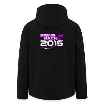 Bring 2016 Throwback Internet-Nostalgie zurück - Recycelte Männer Softshell-Jacke von Stanley/Stella - Schwarz - Hinten - AI Model Male 185 light (185cm)