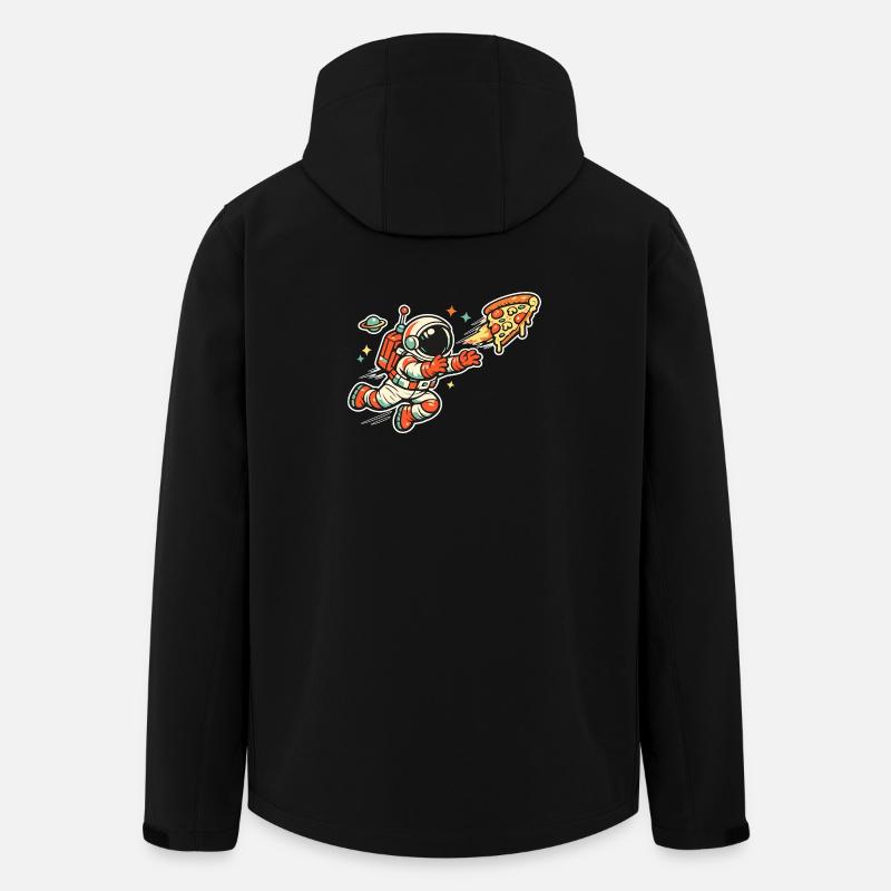 Astronaut auf Pizzajagd - Recycelte Männer Softshell-Jacke von Stanley/Stella - Schwarz