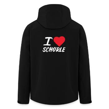 I Love Schorle – Pfälzer Weinschorle & Heimatliebe - Recycelte Männer Softshell-Jacke von Stanley/Stella - Schwarz - Hinten - AI Model Male 185 light (185cm)