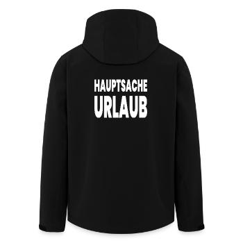Urlaub - Recycelte Männer Softshell-Jacke von Stanley/Stella - Schwarz - Hinten - AI Model Male 185 light (185cm)