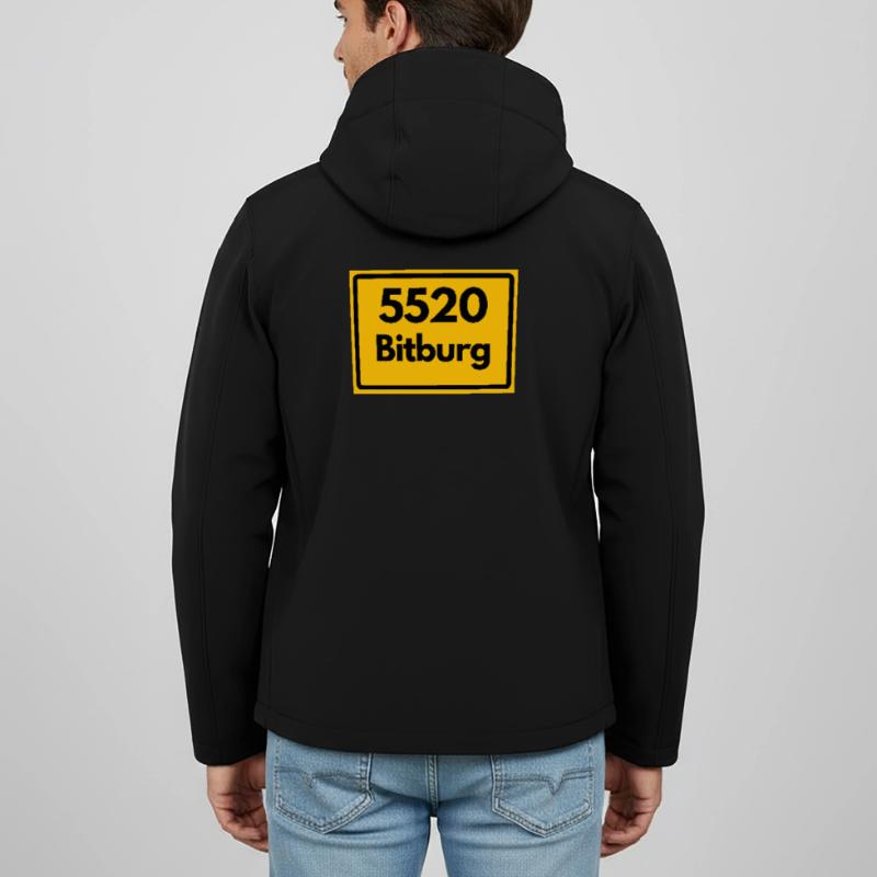 OLD POSTCODE POSTCODE RETRO 5520 BITBURG Men’s Recycled Softshell Jacket by Stanley/Stella
