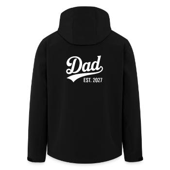 Dad 2027 Baby Dad Father's Day Gift Dad 2027 - Men’s Recycled Softshell Jacket by Stanley/Stella - black - Back - AI Model Male 185 light (185cm)