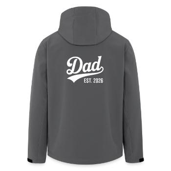Dad 20256 Baby Vater Vatertag Geschenk Papa 2026 - Recycelte Männer Softshell-Jacke von Stanley/Stella - Schwarz - Hinten - AI Model Male 185 light (185cm)