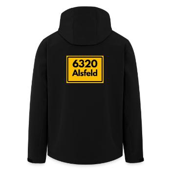 ANCIEN CODE POSTAL RETRO 6320 ALSFELD – RATHAUS - Veste softshell homme en polyester recyclé Stanley/Stella - noir - Dos - AI Model Male 185 light (185cm)