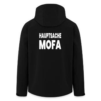 Mofa - Recycelte Männer Softshell-Jacke von Stanley/Stella - Schwarz - Hinten - AI Model Male 185 light (185cm)