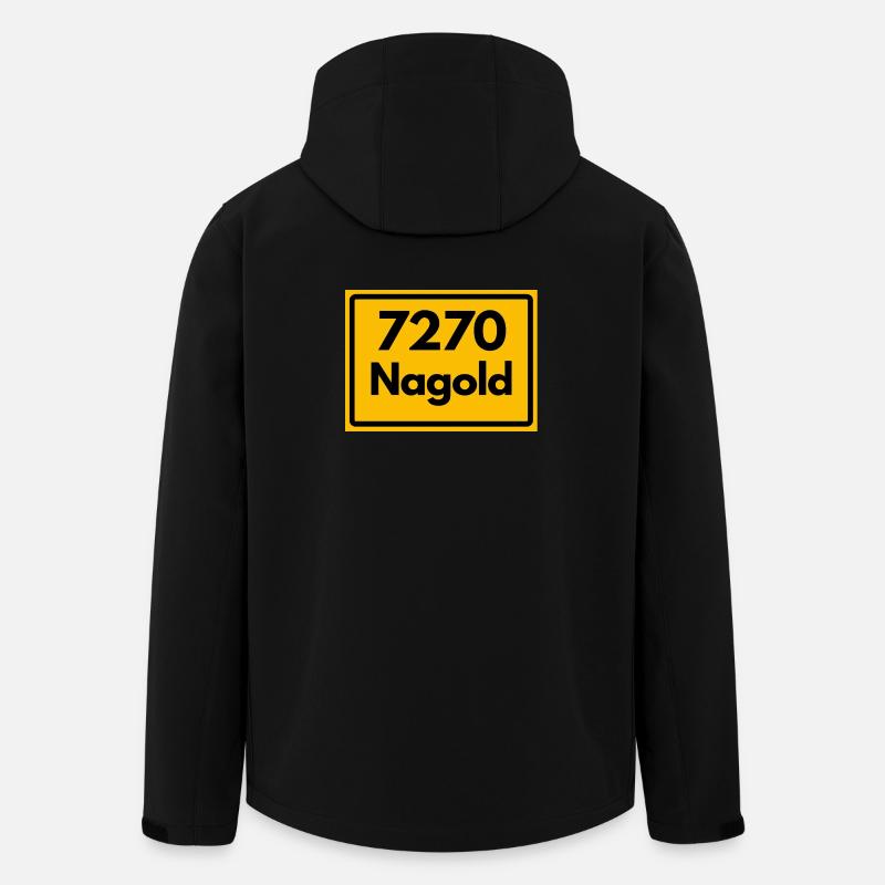 OLD POSTCODE POSTCODE 7270 NAGOLD HEIMATSTOLZ - Men’s Recycled Softshell Jacket by Stanley/Stella - black