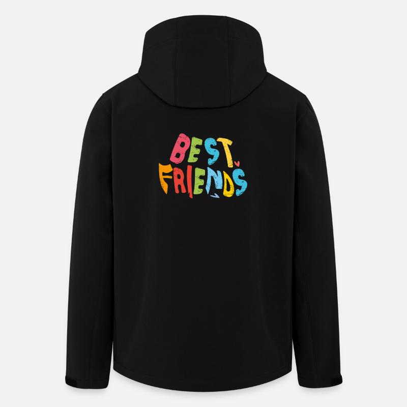 Beste Freunde - Recycelte Männer Softshell-Jacke von Stanley/Stella - Schwarz