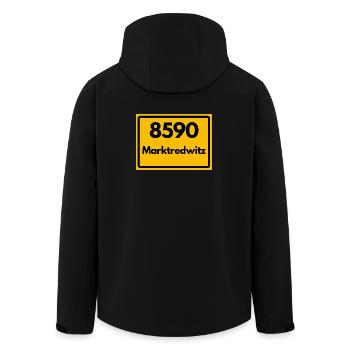 ANCIEN CODE POSTAL 8590 MARKTREDWITZ HEIMAT - Veste softshell homme en polyester recyclé Stanley/Stella - noir - Dos - AI Model Male 185 light (185cm)