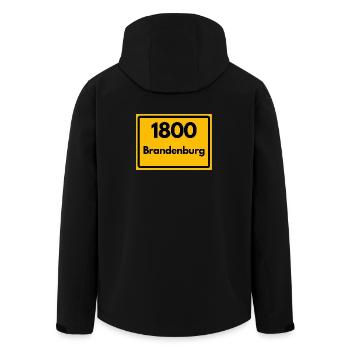 ANCIEN CODE POSTAL 1800 BRANDENBURG AN D. HAVEL - Veste softshell homme en polyester recyclé Stanley/Stella - noir - Dos - AI Model Male 185 light (185cm)