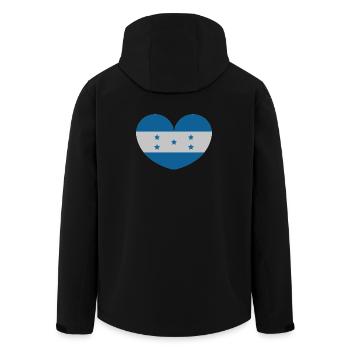 Drapeau du cœur du Honduras - Veste softshell homme en polyester recyclé Stanley/Stella - noir - Dos - AI Model Male 185 light (185cm)