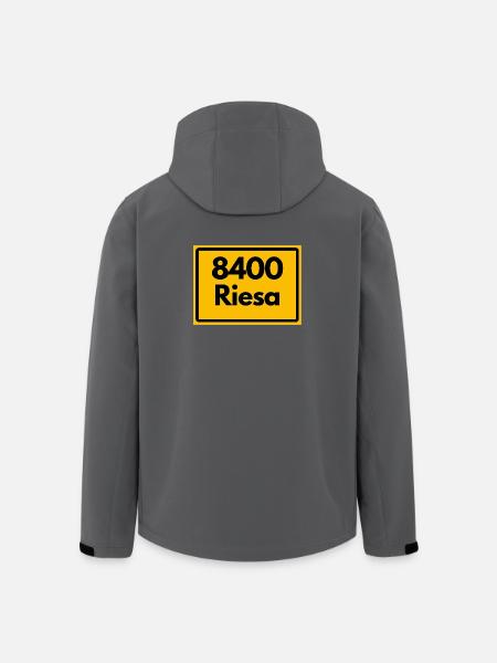 8400 SACHSEN 01587 RIESA - Recycelte Männer Softshell-Jacke von Stanley/Stella - Schwarz
