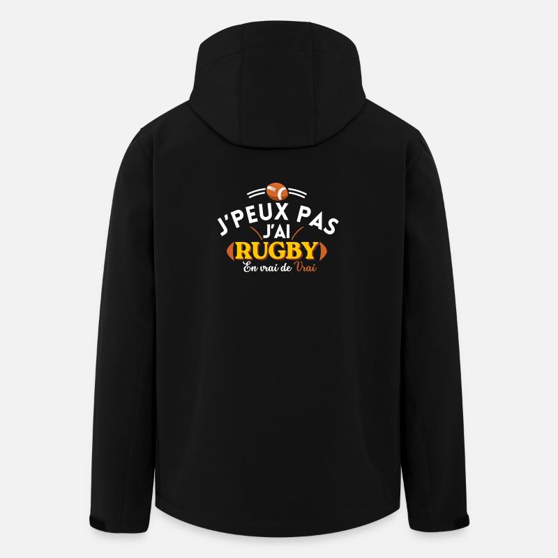 J'peux pas j'ai Rugby  - Veste softshell homme en polyester recyclé Stanley/Stella - noir