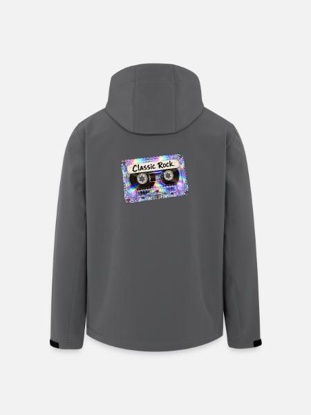 Classic Rock Retro Music Cassette - Men’s Recycled Softshell Jacket by Stanley/Stella - black