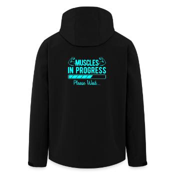 Motivation en forme : muscles du bodybuilder en développement - Veste softshell homme en polyester recyclé Stanley/Stella - noir - Dos - AI Model Male 185 light (185cm)