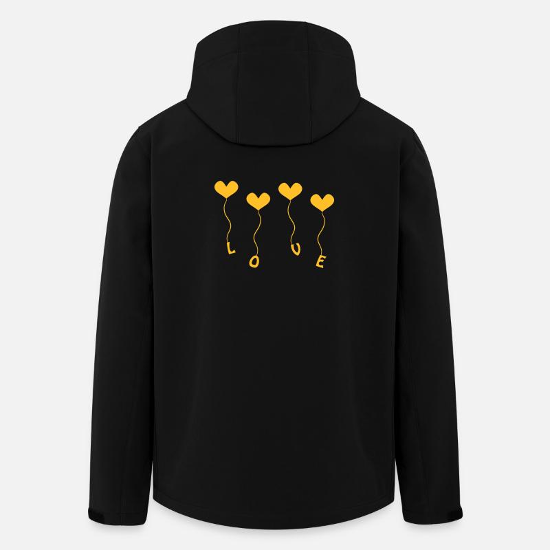 Love (4) - Men’s Recycled Softshell Jacket by Stanley/Stella - black
