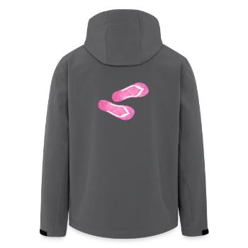 Flip Flop pantoufles peluche fourrure moelleux rose rose - Veste softshell homme en polyester recyclé Stanley/Stella - noir - Dos - AI Model Male 185 light (185cm)