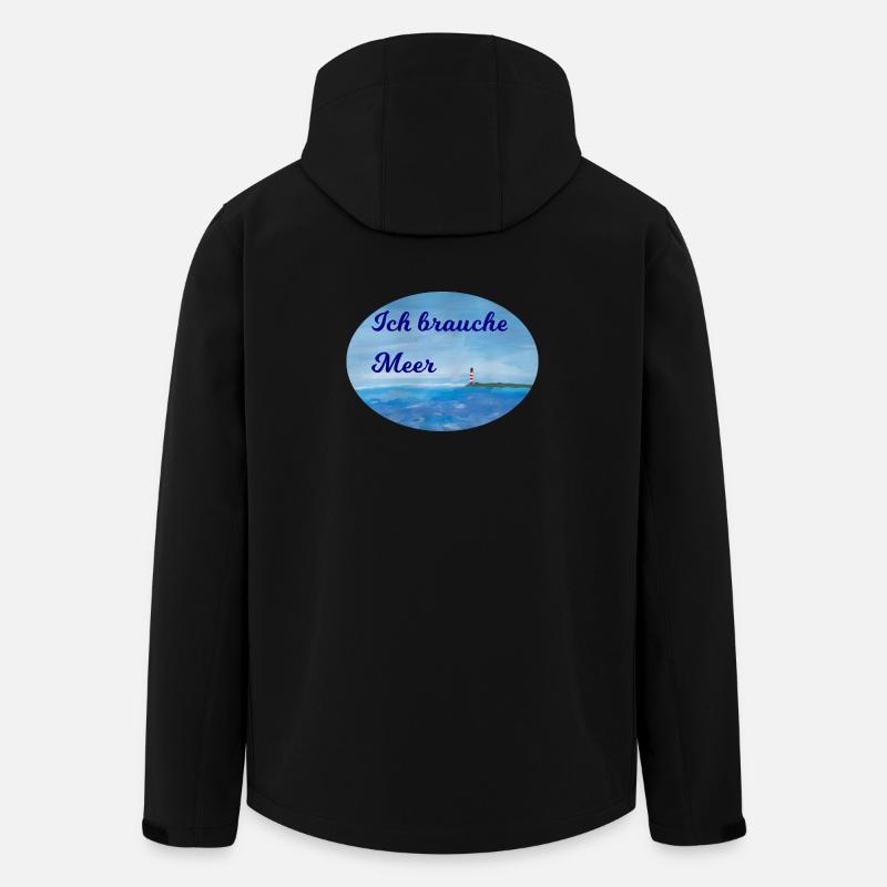 Meer Spruch - Recycelte Männer Softshell-Jacke von Stanley/Stella - Schwarz