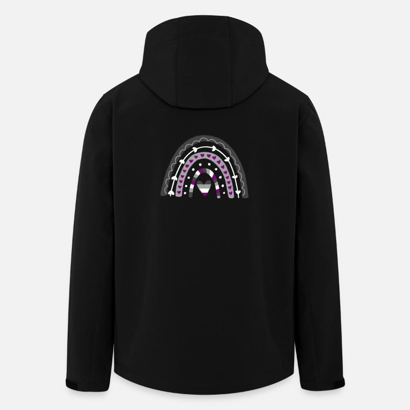 Asexual Pride Boho Regenbogen - Recycelte Männer Softshell-Jacke von Stanley/Stella - Schwarz