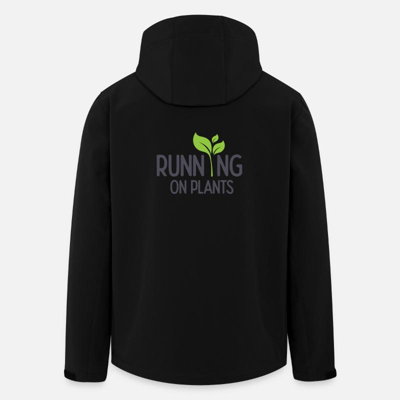 Running On Plants - Men’s Recycled Softshell Jacket by Stanley/Stella - black