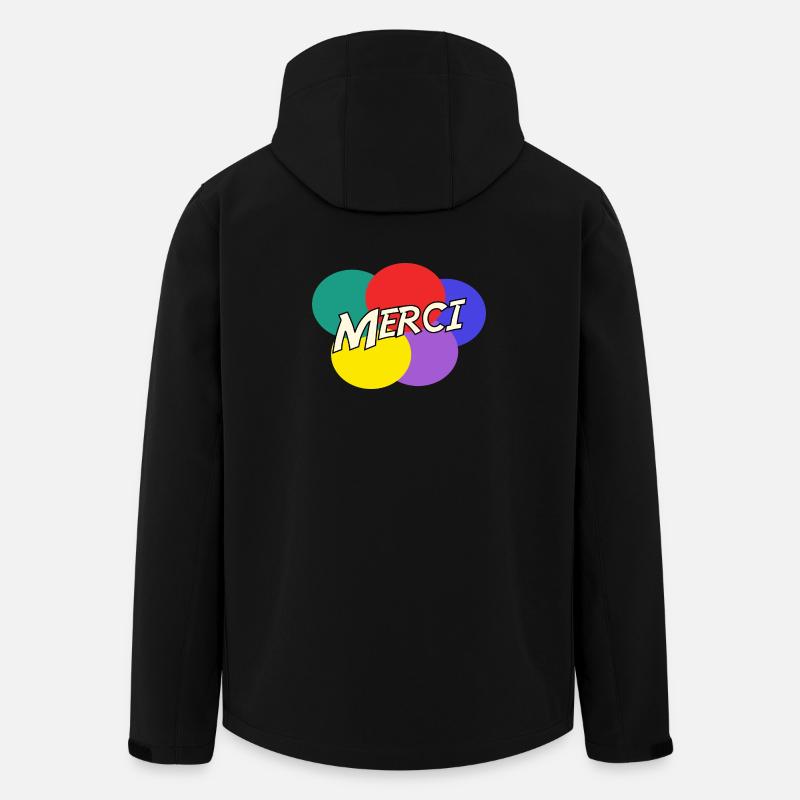 MAÎTRESSE. MERCI. MERCI MAÎTRESSE - Veste softshell homme en polyester recyclé Stanley/Stella - noir