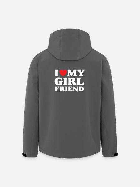 I Love My Girlfriend - Men’s Recycled Softshell Jacket by Stanley/Stella - black