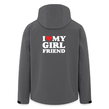 J’aime ma petite amie - Veste softshell homme en polyester recyclé Stanley/Stella - charbon - Dos - AI Model Male 185 light (185cm)