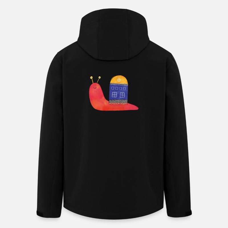 Schnecke mit Haus – Lustiges Design 🐌🏡 - Recycelte Männer Softshell-Jacke von Stanley/Stella - Schwarz