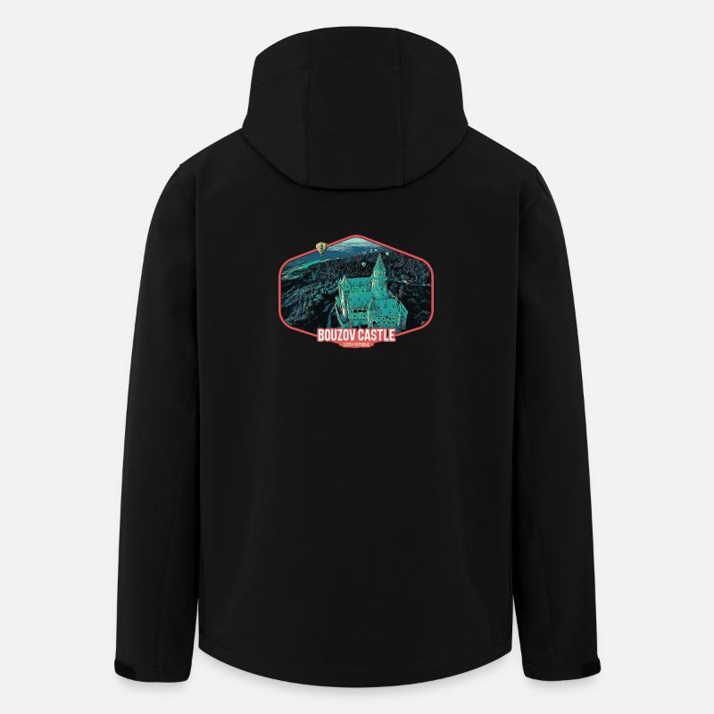Illustration Bouzov Castle in Czechia - Men’s Recycled Softshell Jacket by Stanley/Stella - black