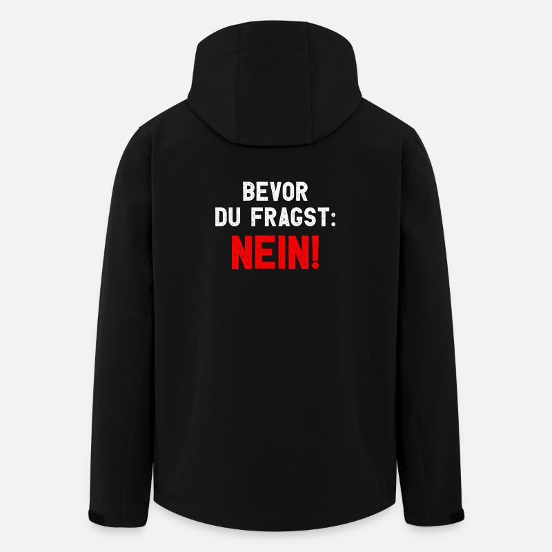 Bevor Du Fragst - Nein - Recycelte Männer Softshell-Jacke von Stanley/Stella - Schwarz
