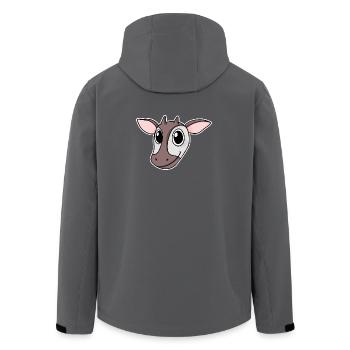 Okapi Waldgiraffe Kopf Motiv Tier - Recycelte Männer Softshell-Jacke von Stanley/Stella - Schwarz - Hinten - AI Model Male 185 light (185cm)