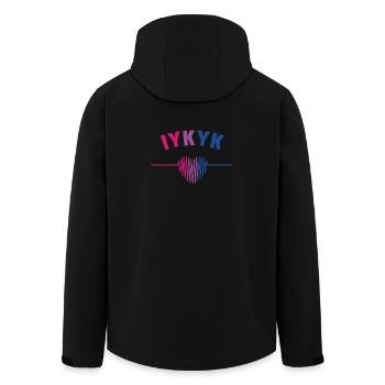 LGBT Pride Month - IYKYK Bisexual - Men’s Recycled Softshell Jacket by Stanley/Stella - black - Back - AI Model Male 185 light (185cm)